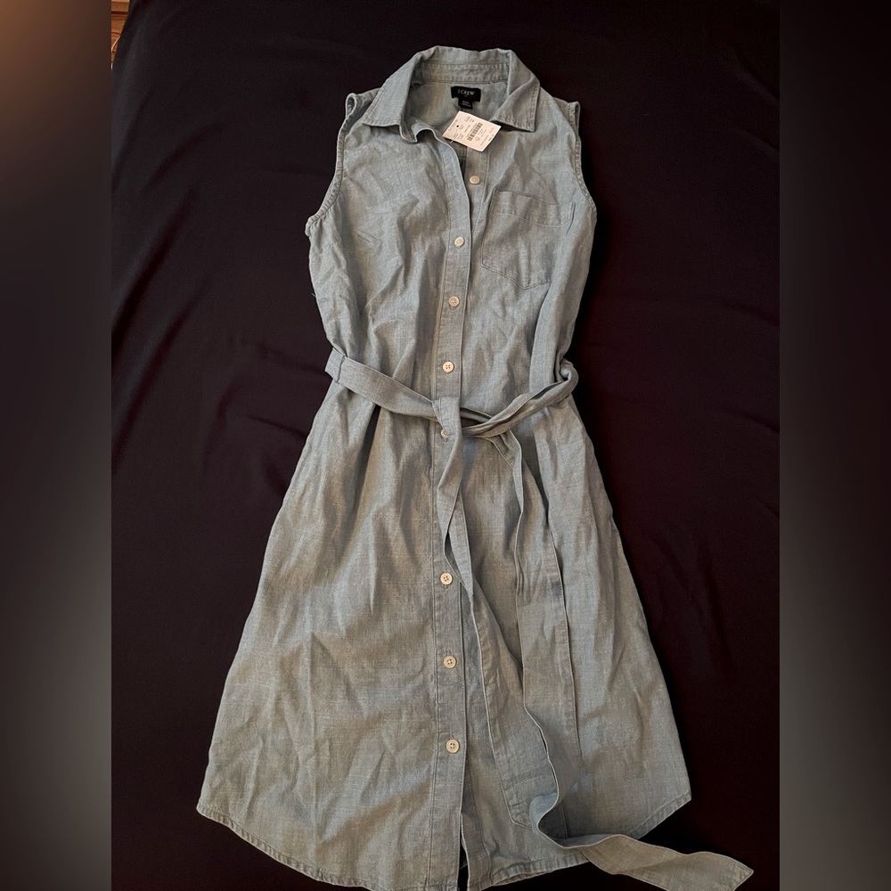 J. crew button down sleeveless dress